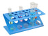 EISCO Test Tube Stand, Z Shape, Aluminum Sheet, Fits up to 18 Tubes in 3 Different Sizes (1", 0.75", 0.5")