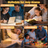 Dimmable 3 AVEKI Book Light, LED Reading Light Color Flat Book Lamp for Reading, Rechargeable Page Light with Wooden