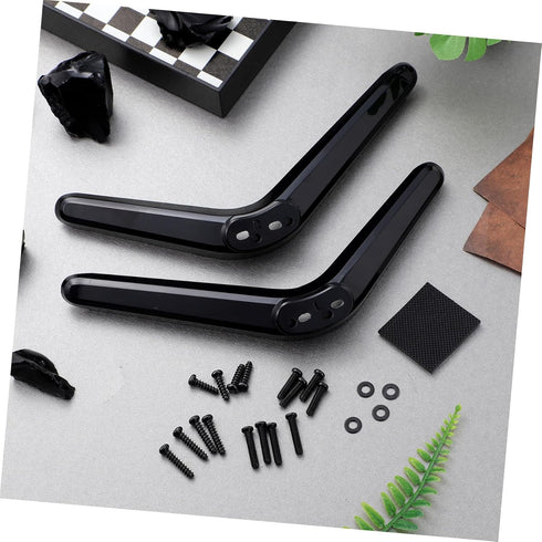 INOOMP 2 Pcs Tv Mounting Brackets for Tvs Plastic Tabletop Stand with Non Slip Base Pad for Living Room Bedroom Cabinet