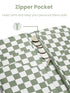 Cute Server Book for Waitress with Zipper & Magnetic Pockets Retro Checkerboard Guest Check Holder Organizer