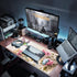 Desk Mat, Pink Flowers and Colibri Birds, XXL Extended Large Gaming Mouse Pad, Non-Slip Rubber Base, 35.4"X15.7"