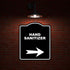 8.5 10 inches HAND SANITIZER Black Sign Arrow Right Aluminum Composite Sign x