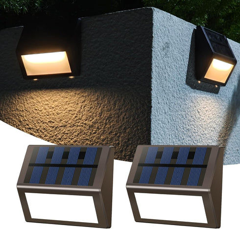 Luminara Solar Step Lights - Weatherproof Outdoor Stair Lighting, Solar-Powered Deck Lights
