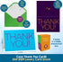 50 6x4 Kids Thank You Cards Bulk - Thick, in Blank Thank You Notes with Envelopes and Stickers - Fun, Colorful Designs