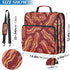 Fisyme 3 Fried Bacon Cartoon Zipper Binder Ring with Zipper and Shoulder Strap Large Capacity Multi-Pocket Binder