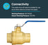 1-1/4 1-1/4 20067LF Eastman Heavy Duty Full Port Brass Ball Valve, in Sweat x in Sweat Connection