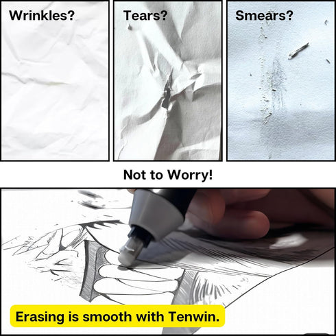 Electric Erasers - Battery Operated Automatic Portable Plastic Pen with 22 Replaceable Rubber Refills for Art, Sketch,