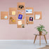 SUNGIFT Cork Board 12"x12" - 1/2" Thick Square Bulletin Boards, 9 Pack with 100 PCS Push Pins