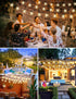 50FT 16 ST38 Bulbs, 3 2 Dimmable Brightever Outdoor String Lights with Remote, LED String Lights for Outside