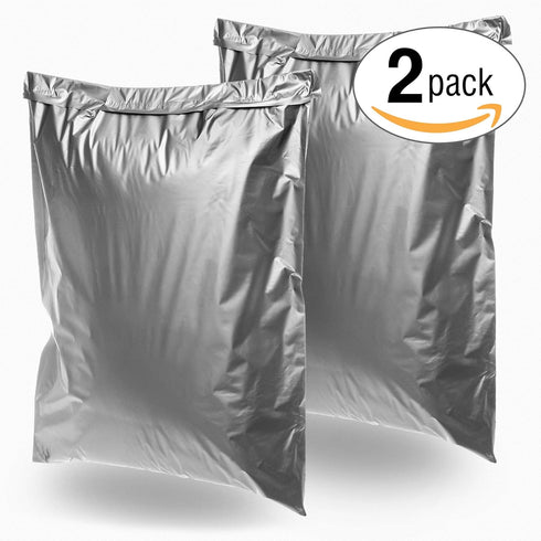 Redcats Jumbo Self-Seal Poly Mailer Bags 22x28 Inch 2 Pack Silver, 2.5 Mil