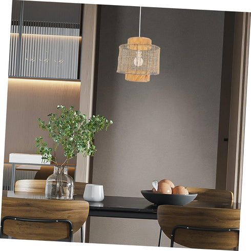 Cozy ABOOFAN Delicate Rustic Hanging Lamp Shade Easy Installation Natural Light Cover for Home Decor Floor Lamps Dining