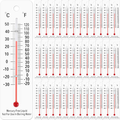 Maitys 50 Pcs Student Thermometers, Mercury Free Science Thermometer for Classroom Teaching Tools