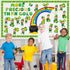 Pasimy St. Patrick's Day Bulletin Board Decoration, Lucky Shamrock Cutout Border for Classroom Decor