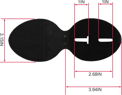 Cedilis 2 Pack Police Badge Holder with Metal Clip, PU Leather, Free Neck Chain, Oval, Black