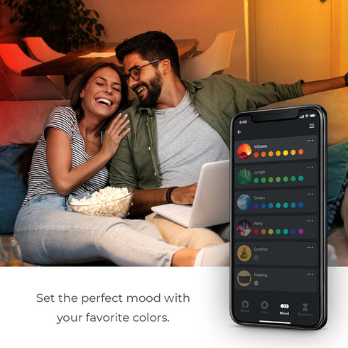 Globe Electric 35851 Wi-Fi Smart 7W (60W Equivalent) Spiral Filament Multicolor Changing RGB LED Light Bulb, No Hub