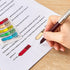 Colarr 10 Pack Sign Here Tabs, 1000 Pieces Sign Here Stickers Flags for Office Notebook Annotating Books Notary Books