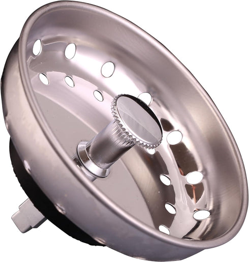 Replacement Fixed Post Sink Strainer Basket, Stainless Steel, Fits All by Supply Guru