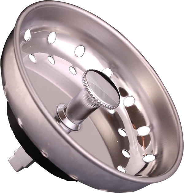 Replacement Fixed Post Sink Strainer Basket, Stainless Steel, Fits All by Supply Guru