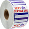 Oil Change Service Reminder Stickers, 500 Red Clear Blue Next Service Due Removable Labels, 2" x 2"