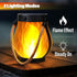 2 Pack Gen2 2 iBaycon Solar Lanterns Lights, Ultra-Real Flame Garden Lights with Dual Charging USB & Solar, Modes