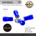Conext Link 10 Wire Crimp 4 Way X Ring Butt Connector Terminal Vinyl Blue 16-14 awg Gauge GA (18255)
