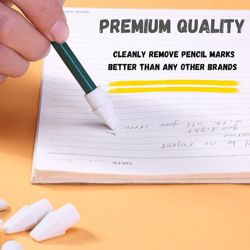 Mr. Pen White Pencil Top Erasers, 120 pc - Eraser Caps for Pencils, White Pencil Head Erasers