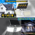 6500K 180 IP65 2-PCS Solar Motion Sensor Outdoor Floodlights with Remote Control, LED Waterproof,Solar Security Outdoor