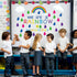Motivational Rainbow Bulletin Board Cutouts - Inspirational Classroom Decoration for School Chalkboards and Walls