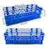 3 Packs Plastic Test Tube Rack, 40 Holes Lab Test Tube Rack Holder for 20mm Test Tubes, Blue, Detachable (40holes)