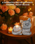 5-Inch GoGnome Solar Cat Garden Statue with Butterfly Light Outdoor Resin Figurine for Yard, Patio, Balcony Gifts
