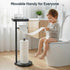 theaoo Toilet Paper Holder Stand with Shelf, Flushable Wipes Dispenser, Free Standing Toilet Tissue Roll Storage Rack