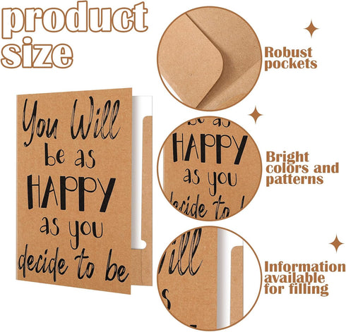 Sherr 24 Pack Inspirational 2 Pocket Folders, Decorative Motivational Letter Size Folders with Pockets
