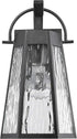1 12" Industrial Light Textured Black Outdoor Wall Sconce Tall