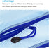 MECCANIXITY Mesh Zipper Bags, B8 Size File Document Pockets, Bill Pouch Folders, Blue Pack of 3 for Office Home