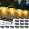 Herzila 16 Pack Solar Fence Lights, Waterproof Outdoor Solar Step Lights Fence