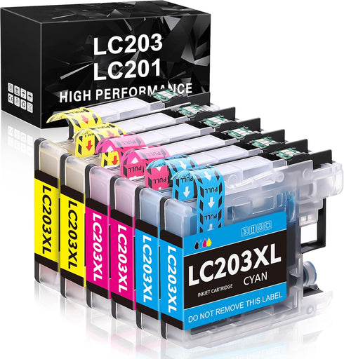 LC203XL Compatible Ink Cartridge Replacement for Brother LC203XL LC201XL LC203 LC201 for MFC-J480DW MFC-J880DW