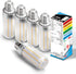 Big 1.57*4.92inch/E26 LED Corn Light Bulbs, 5 Pack, 150 Watt Equivalent, 2000lm, 2700K Warm White, 15W