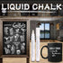 Liquid Chalk Markers for Chalkboards, 6 White Dry Erase Marker Pens for Signs, Windows, and Glass