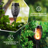 6 Pack Toodour Solar Torch Flame Lights, Solar Lights Outdoor with Flickering Flame, Waterproof Patio Light Landscape