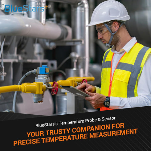 BlueStars Waterproof Digital DS18B20 Temperature Sensor Pack of 5, 1m/39.37 inch, -55°C to 125°C for Arduino