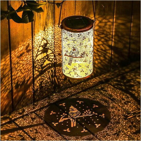 Cardinal Solar Lanterns Outdoor Waterproof Hanging Solar Lights Cardinal Gifts for Women