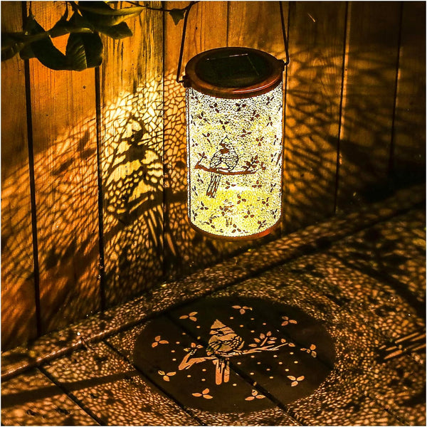 Cardinal Solar Lanterns Outdoor Waterproof Hanging Solar Lights Cardinal Gifts for Women