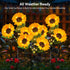 3 Pack 9 KOOPER Solar Lights Outdoor Garden Decor - Upgraded with Sunflower Lights, Waterproof Solar Outdoor Lights