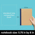 PAPERAGE 12-Pack Composition Notebook Journals, 120 Pages, Kraft Cover with Jewel Tone Spines, College Ruled, Small Size