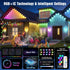 Lights,100FT IP67 72 JOH Permanent Outdoor RGB+IC Smart Eave Lights with DIY Color, Waterproof, App & Remote Control