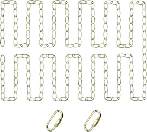 Amadget 20 Ft Lighting Chain with Connection Locks for Hanging Lamp, Chandelier, Pendant,