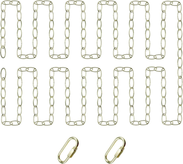 Amadget 20 Ft Lighting Chain with Connection Locks for Hanging Lamp, Chandelier, Pendant,