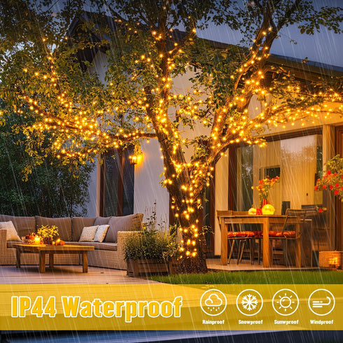 2 Pack 66 200 JMEXSUSS Solar String Lights Outdoor Waterproof, Total FT LED Solar Christmas Lights Outdoor, Twinkle