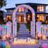 4 Pack 50 16.5ft Easter Lights Battery Operated, LEDs Pastel String Lights Indoor Outdoor Waterproof, Green Wire