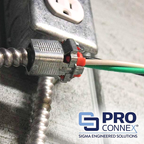 SIGMA ENGINEERED SOLUTIONS ProConnex C-570 Double Snap Lock AC/MC Connector, 25-Pack